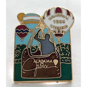 Vintage Alabama Jubilee Memorial Weekend 1995 Hot Air Balloon Enamel Pin